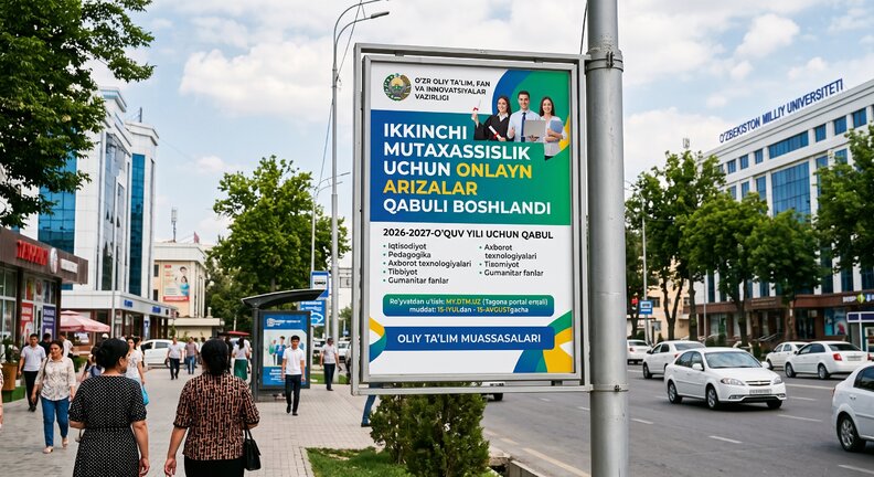 Ikkinchi mutaxassislik uchun onlayn arizalar qabuli boshlandi