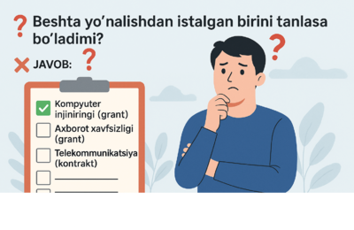 Beshta yo‘nalishdan istalganini tanlash mumkinmi?
