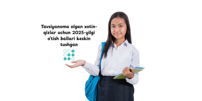 Tavsiyanoma olgan xotin-qizlar uchun 2025-yilgi o‘tish bali eʼlon qilindi. Ballar keskin tushgan