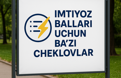 Imtiyozlar faqat birinchi tanlov uchun amal qiladi